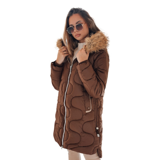 Naisten ruskea talvitakki Virel Naisten takit