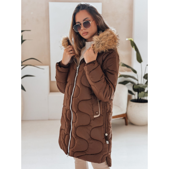 Naisten ruskea talvitakki Virel Naisten takit