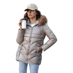 Moteriška žieminė rusva striukė Jessica Moteriška žieminė rusva striukė Jessica