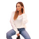Moteriškas baltas megztinis Aidina Moteriški megztiniai