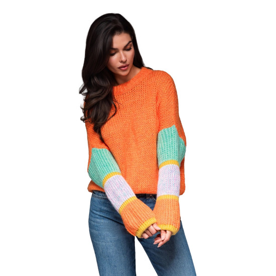Moteriškas oranžinis megztinis Bright Megztiniai