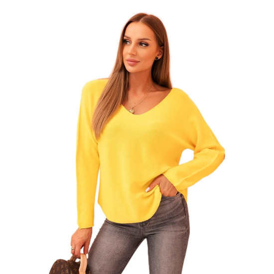 Women's bright yellow cardigan Remo Women's sweaters