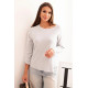 Moteriškas šviesiai pilkos spalvos megztinis Romil Moteriški megztiniai