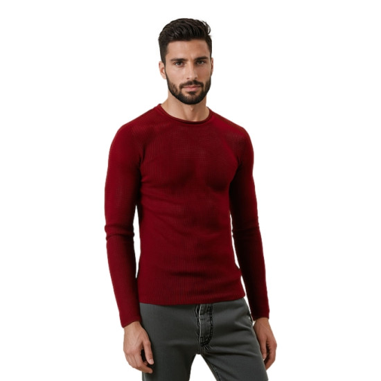 Men's burgundy jumper Areta WX2295 - For men Men's burgundy jumper Areta Sweaters