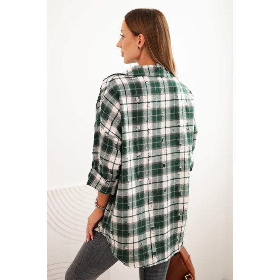 Women's green checked shirt Copo Women's shirts