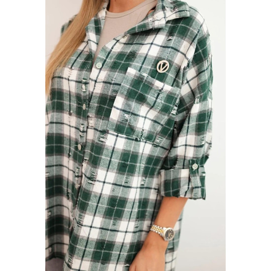 Women's green checked shirt Copo Women's shirts