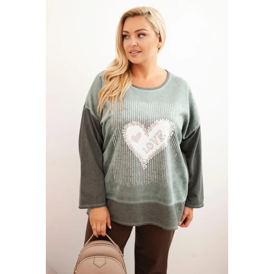 Women's khaki jumper Love ART1507 - For women Women's khaki jumper Love Women's sweaters