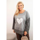 Women's dark grey jumper Love ART1507 - For women Women's dark grey jumper Love Women's sweaters