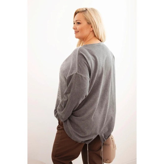 Women's dark grey jumper Love ART1507 - For women Women's dark grey jumper Love Women's sweaters