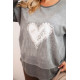 Women's dark grey jumper Love ART1507 - For women Women's dark grey jumper Love Women's sweaters