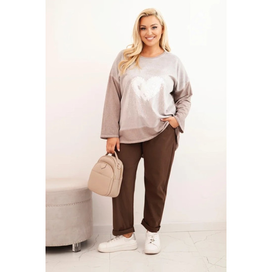 Women's grey jumper Love ART1507 - For women Women's grey jumper Love Women's sweaters