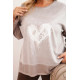 Women's grey jumper Love ART1507 - For women Women's grey jumper Love Women's sweaters