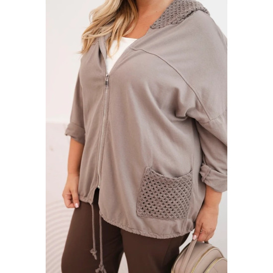 Women's grey hooded jumper Alba Women's sweaters