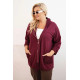 Women's burgundy hooded jumper Alba ART3636 - For women Women's burgundy hooded jumper Alba Women's sweaters