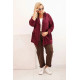 Women's burgundy hooded jumper Alba ART3636 - For women Women's burgundy hooded jumper Alba Women's sweaters