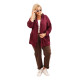 Women's burgundy hooded jumper Alba ART3636 - For women Women's burgundy hooded jumper Alba Women's sweaters