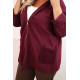 Women's burgundy hooded jumper Alba ART3636 - For women Women's burgundy hooded jumper Alba Women's sweaters
