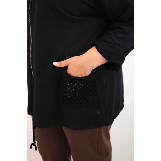 Women's black hooded jumper Alba Women's sweaters