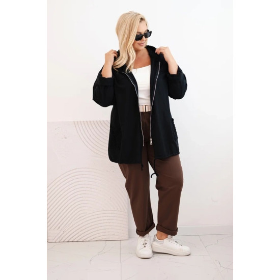 Women's black hooded jumper Alba Women's sweaters