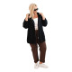 Women's black hooded jumper Alba Women's sweaters