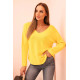 Women's bright yellow cardigan Remo Women's sweaters