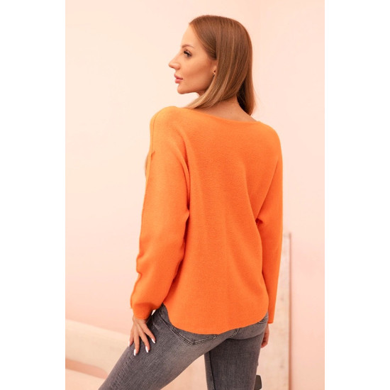 Women's orange cardigan Remo Women's sweaters