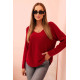 Women's burgundy cardigan Remo Women's sweaters