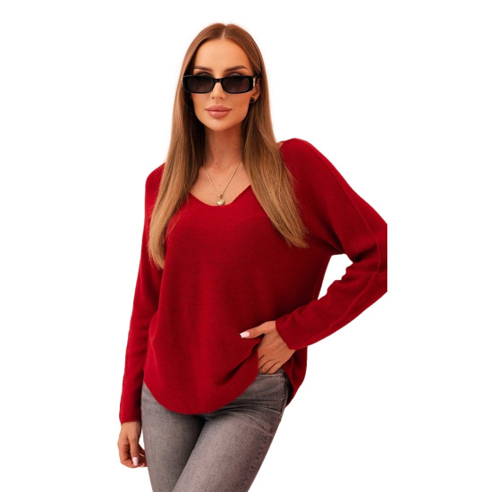 Women's burgundy cardigan Remo Women's sweaters