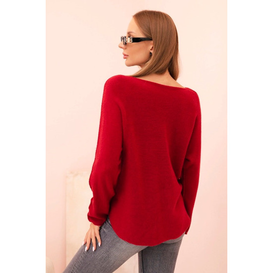 Women's burgundy cardigan Remo Women's sweaters