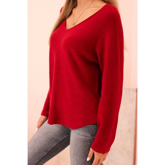 Women's burgundy cardigan Remo Women's sweaters