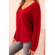Women's burgundy cardigan Remo Women's sweaters