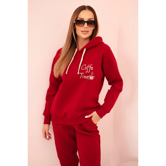 Moteriškas raudonas komplektas Coffe Moteriški komplektai