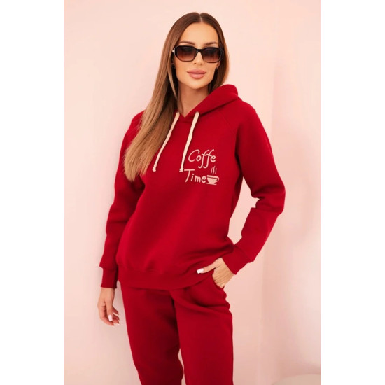 Moteriškas raudonas komplektas Coffe Moteriški komplektai