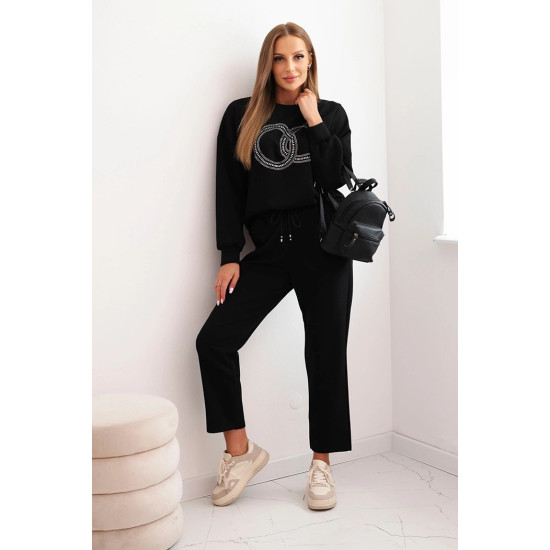 Moteriškas juodas komplektas Ring Moteriški komplektai