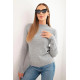 Moteriškas pilkas megztinis Eden Moteriški megztiniai