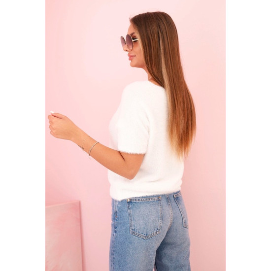 Moteriškas baltas megztinis Cloud Moteriški megztiniai