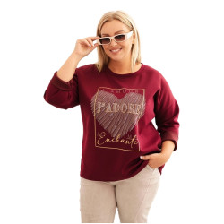 Moteriškas bordo spalvos džemperis Adore Moteriškas bordo spalvos džemperis Adore