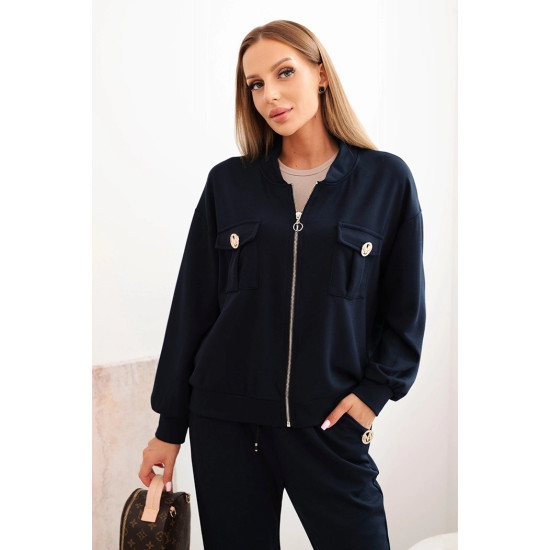 Moteriškas tamsiai mėlynas komplektas Marbel Moteriški komplektai