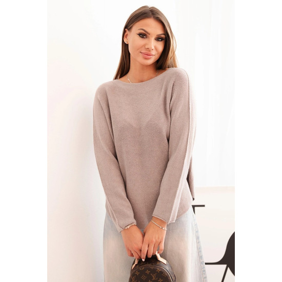 Ciemnobrązowy sweter damski Romil Swetry damskie