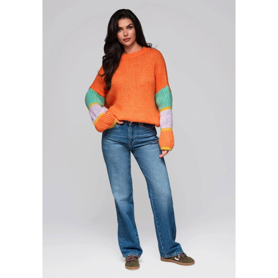 Moteriškas oranžinis megztinis Bright Megztiniai