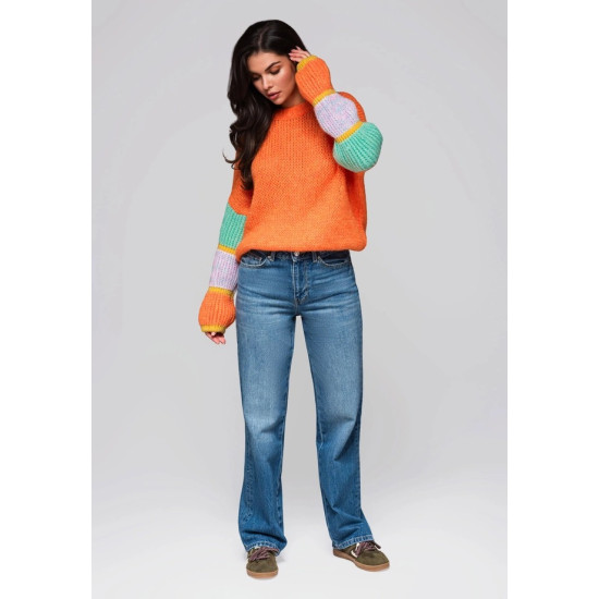 Moteriškas oranžinis megztinis Bright Megztiniai