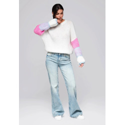 Brązowy sweter damski Bright