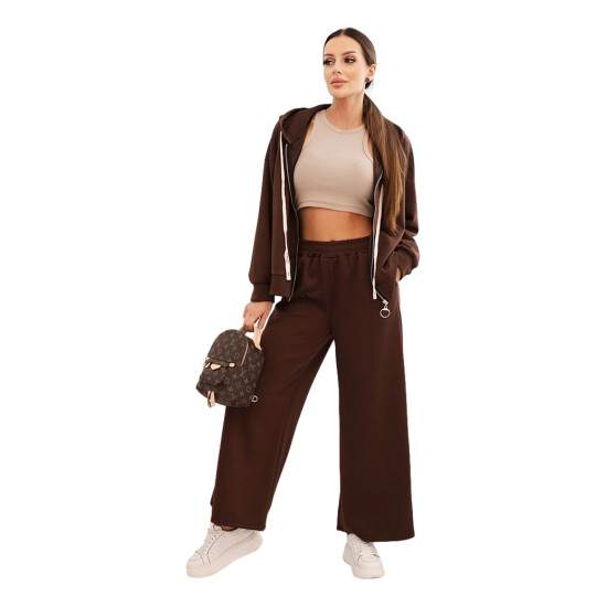 Moteriškas rudas laisvalaikio kostiumas Jener Moteriški komplektai