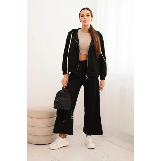 Moteriškas juodas laisvalaikio kostiumas Jener Moteriški komplektai