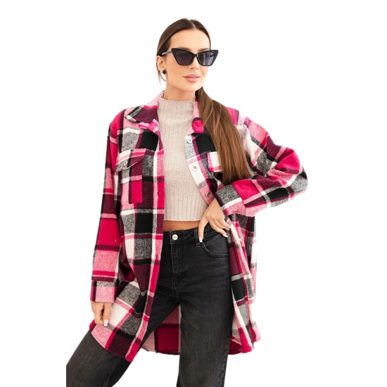 Moteriški rožiniai languoti marškiniai Veste Palaidinės ir marškiniai