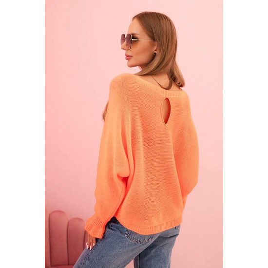 Moteriškas oranžinis megztinis Aidina Moteriški megztiniai