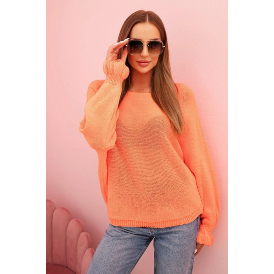 Moteriškas oranžinis megztinis Aidina Moteriški megztiniai