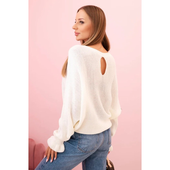 Moteriškas baltas megztinis Aidina Moteriški megztiniai
