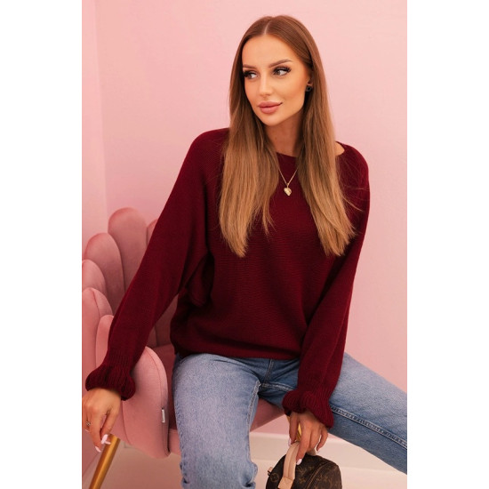 Moteriškas bordo megztinis Aidina