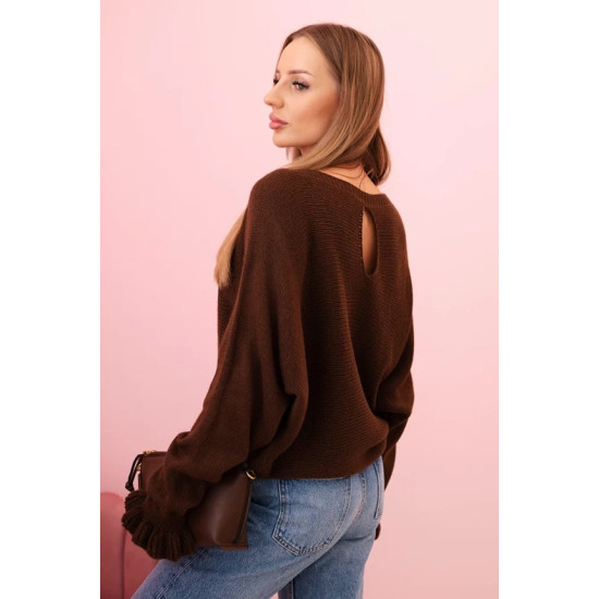 Moteriškas rudas megztinis Aidina Moteriški megztiniai